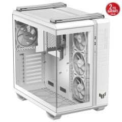 ASUS TUF GAMİNG GT502 HORİZON ARGB BEYAZ MESH TEMPERLİ CAM USB 3.2 MİD TOWER ATX GAMİNG KASA 90DC0093-B19010