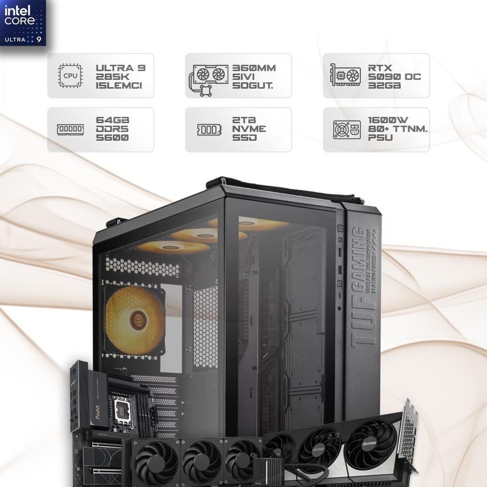 Ultra 9 285K 64GB DDR5 2TB m2 RTX 5090 OC 32GB W11P