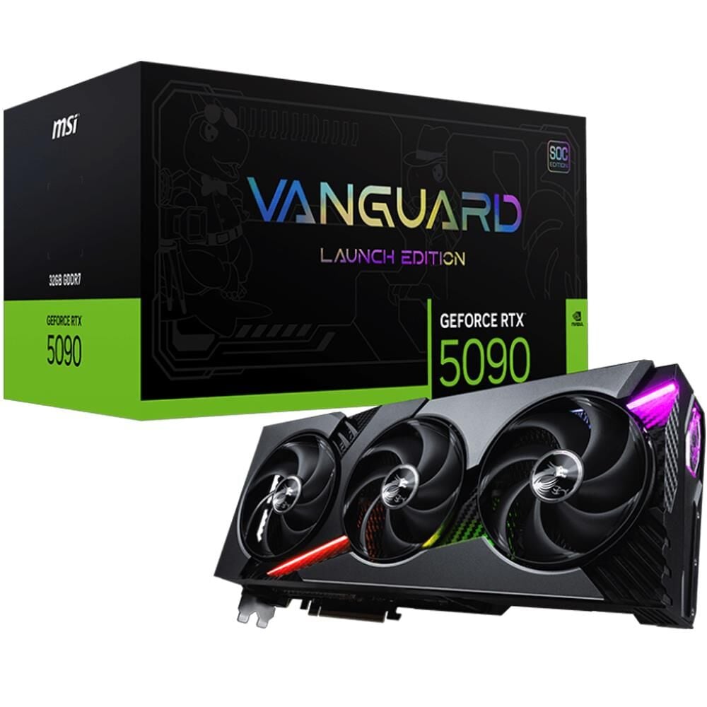 MSI GEFORCE RTX 5090 32G VANGUARD SOC LAUNCH EDITION 32GB GDDR7 DLSS 4 512 BİT EKRAN KARTI G5090-32VGSL / 912-V530-013