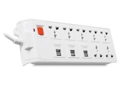 S-link Swapp SPGKS09 1.2m EU 6 USB (5V 2.1A) 7li Universal Priz Çoklayıcı