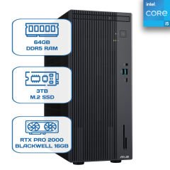Asus ExpertCenter P500 P500MV-I513428512B0D i5 13420H 64 GB DDR5 3 TB M.2 SSD RTX PRO 2000 BLACKWELL 16GB W11P Desktop