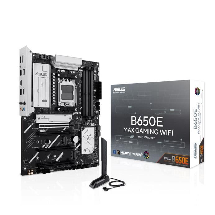 ASUS B650E MAX GAMING WIFI 8000MHZ (OC) DDR5 SOKET AM5 M.2 HDMI DP ATX ANAKART 90MB1LD0-M0EAY0