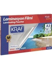 KRAF LAMİNASYON FİLMİ 100 MİKRON A3 100'LÜ PAKET