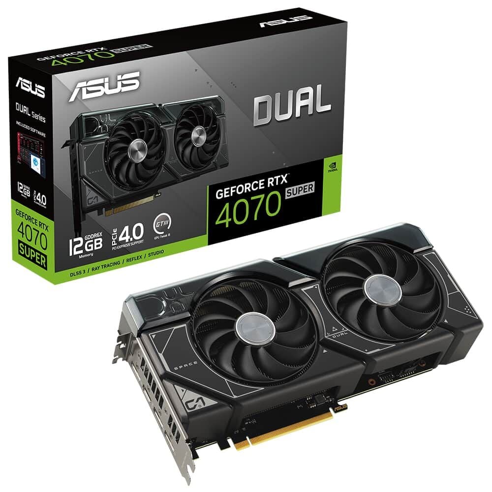 ASUS DUAL GEFORCE RTX4070 SUPER 12GB GDDR6X 192 BİT DLSS 3 EKRAN KARTI DUAL-RTX4070S-12G 90YV0K83-M0NA00