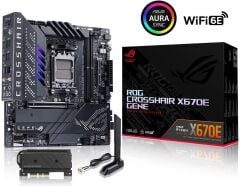 ASUS ROG CROSSHAIR X670E GENE AM5 DDR5 SES GLAN USB4 SATA3 USB3.2 MATX ANAKART 90MB1B80-M0EAY0
