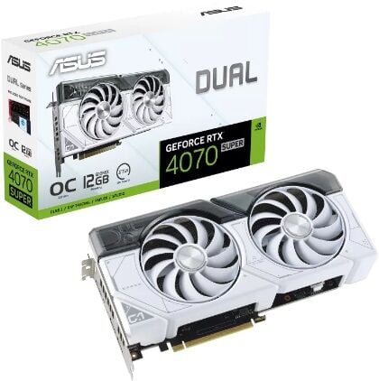 ASUS DUAL GEFORCE RTX4070 SUPER OC 12GB GDDR6X 192 BİT DLSS 3 BEYAZ EKRAN KARTI DUAL-RTX4070S-O12G-WHITE 90YV0K84-M0NA00