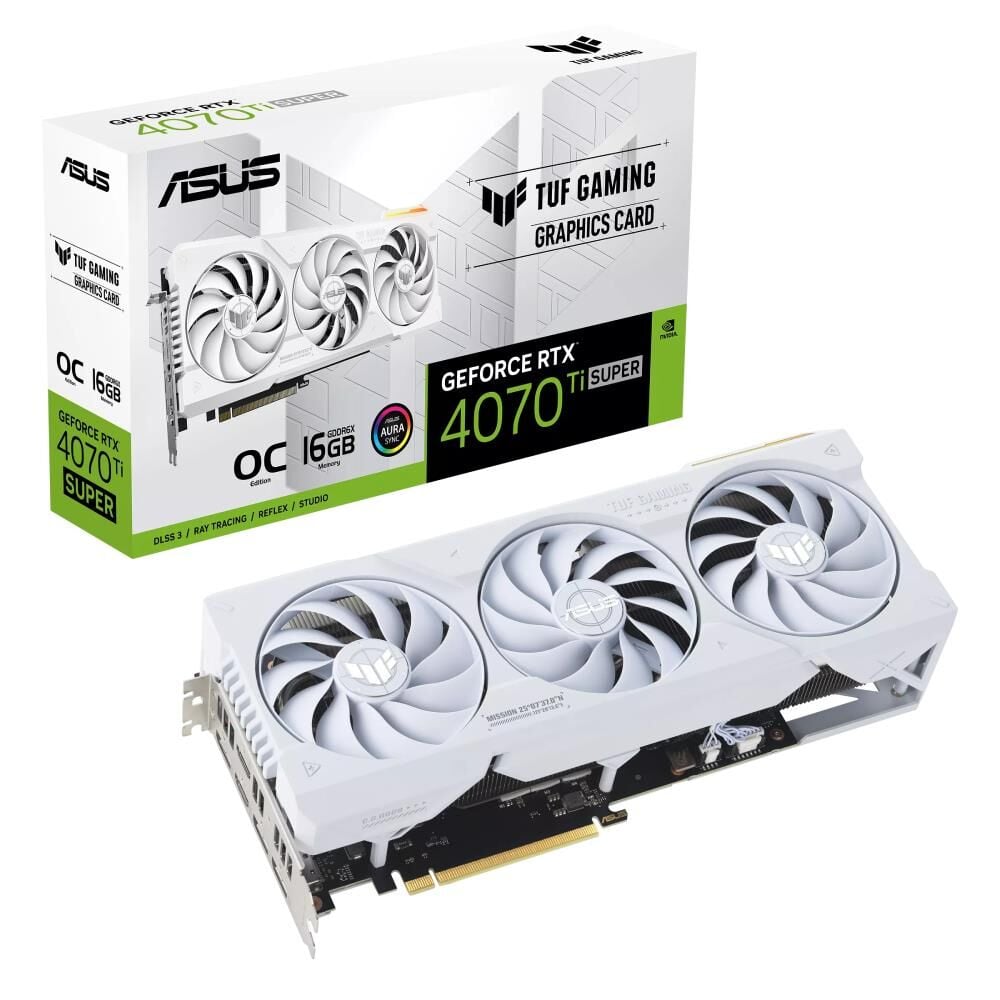 Asus Tuf Gaming Geforce RTX 4070 ti Super OC 16GB GDDR6X 256 Bit DLSS 3 TUF-RTX4070TIS-O16G-WHITE-GAMING 90YV0KF2-M0NA00 Beyaz Ekran Kartı