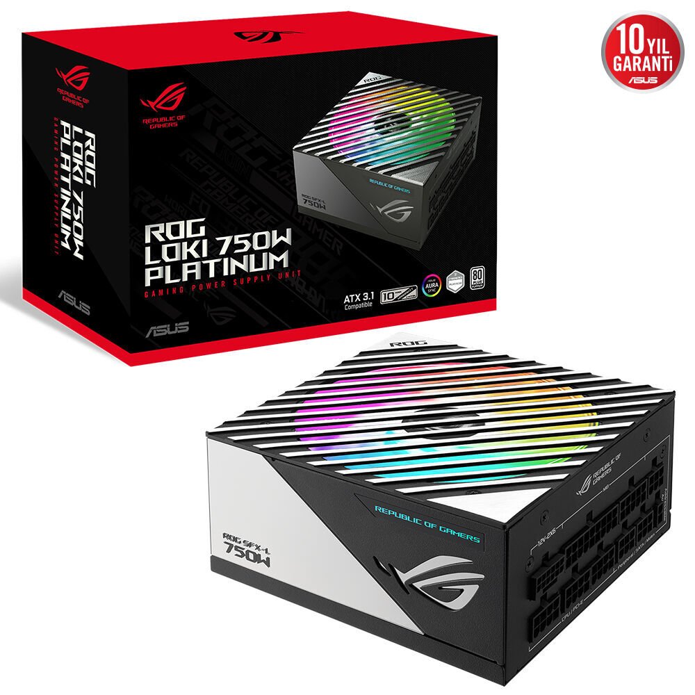 ASUS ROG LOKI SFX-L 850W MODÜLER ATX 3.0 UYUMLU 120MM PWM POWERSUPPLY 90YE00N3-B0NA00