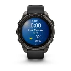 Garmin Fenix 8 – 47 mm, AMOLED Sapphire Karbon Gri DLC Titanyum Siyah/Gri Kayışlı
