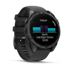 Garmin Fenix 8 – 47 mm AMOLED Siyah/Gri Kayışlı