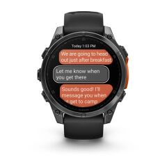 Garmin Fenix 8 – 47 mm AMOLED Siyah/Gri Kayışlı