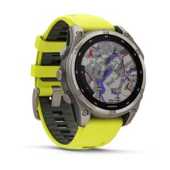 Garmin Fenix 8 - 47 mm Solar Sapphire Titanyum Amp Sarı/Grafit Silikon Kayışlı