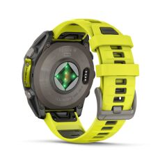 Garmin Fenix 8 - 47 mm Solar Sapphire Titanyum Amp Sarı/Grafit Silikon Kayışlı