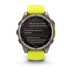 Garmin Fenix 8 - 47 mm Solar Sapphire Titanyum Amp Sarı/Grafit Silikon Kayışlı