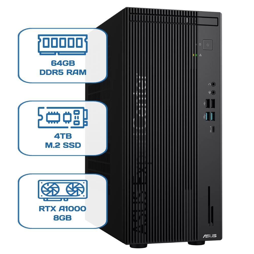 Asus ExpertCenter D701MER-7147003290 i7 14700 64 GB DDR5 4 TB M.2 SSD RTX A1000 8GB W11P Desktop