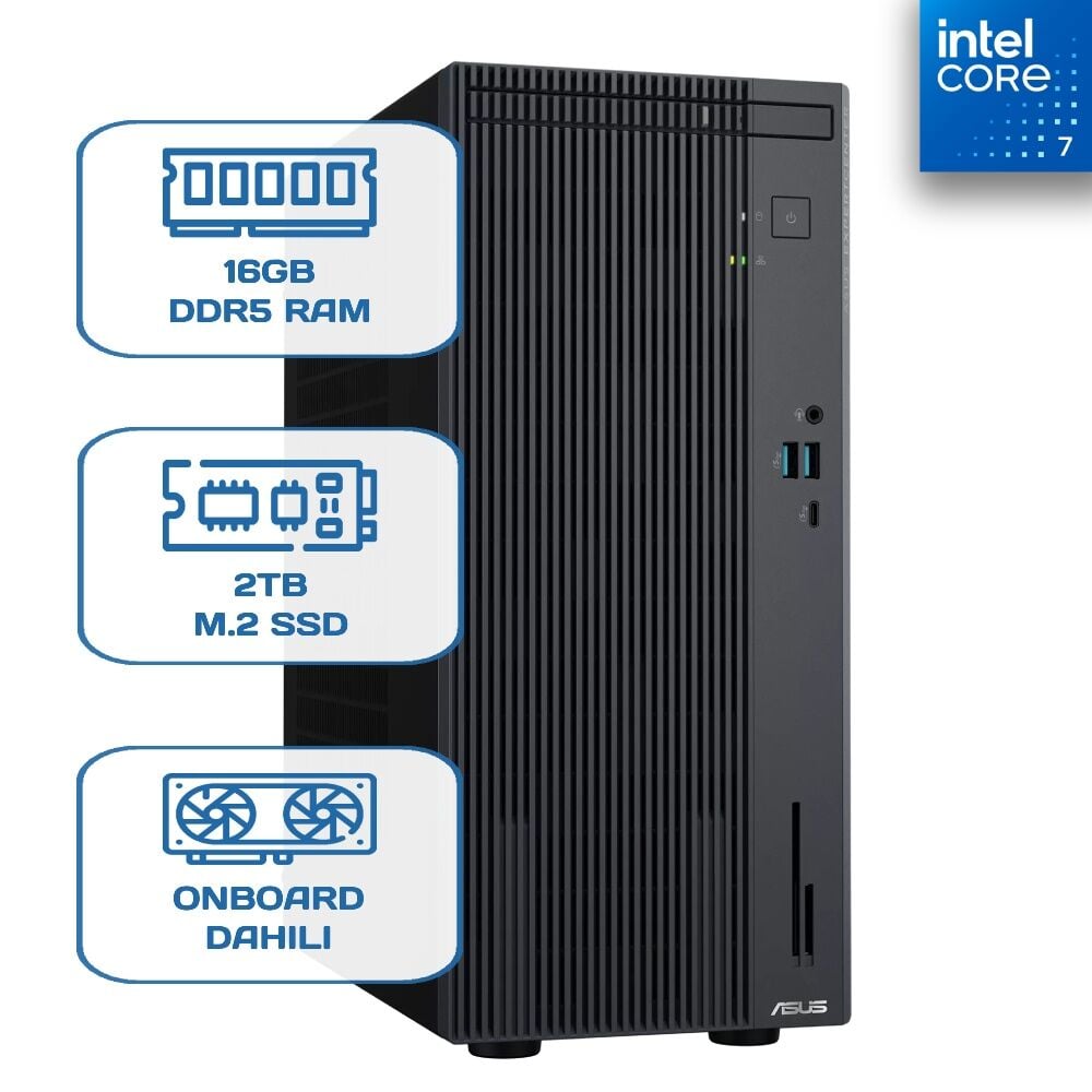 Asus ExpertCenter P500MV-C724016512B0D Core 7 240H 16 GB DDR5 2 TB M.2 SSD W11P Desktop