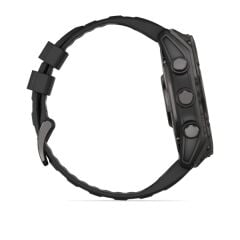 Garmin Fenix 8 – 51 mm AMOLED Sapphire Karbon Gri DLC, Siyah/Gri Silikon Kayışlı