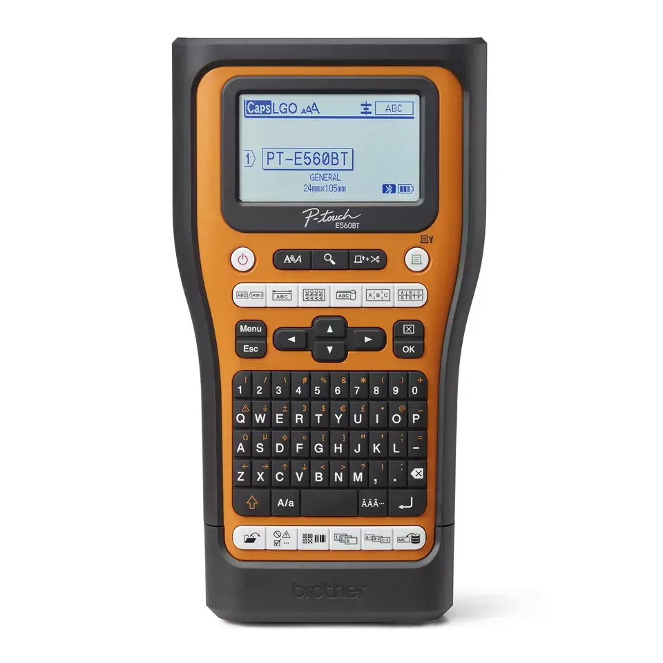 BROTHER P-TOUCH PT-E560BTVP 6 - 24MM BASKI TZE SERİSİ ETİKET YAZICI EL TİPİ BLUETOOTH USB BAĞLANTI (PİL DAHİL)