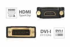 24+5 HDMI DİŞİ - DVI ERKEK DÖNÜŞTÜRÜCÜ