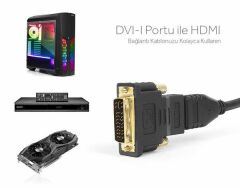 24+5 HDMI DİŞİ - DVI ERKEK DÖNÜŞTÜRÜCÜ