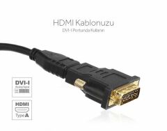 24+5 HDMI DİŞİ - DVI ERKEK DÖNÜŞTÜRÜCÜ