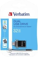 VERBATIM 32GB DUAL USB 2.0 BELLEK