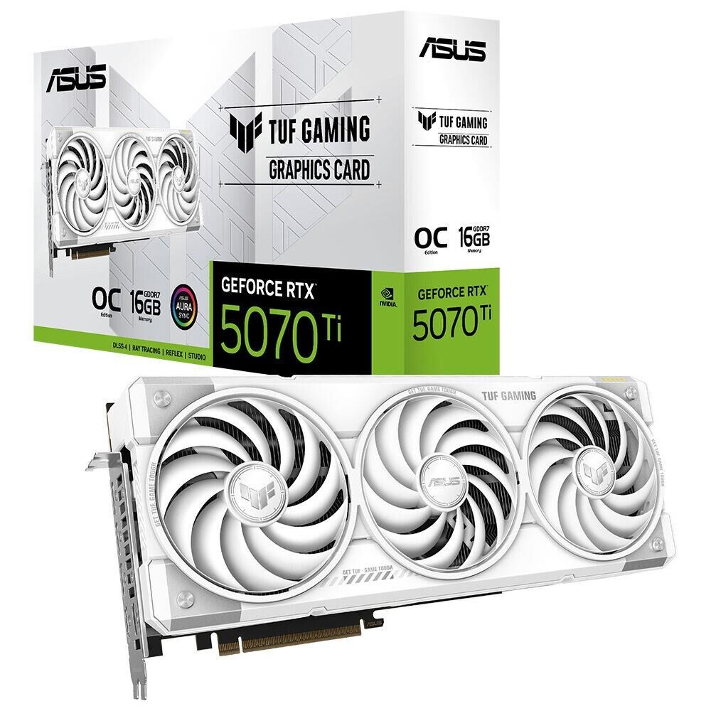 ASUS TUF Gaming GeForce RTX 5070 Ti 16GB GDDR7 White OC Edition Ekran Kartı