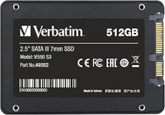 VERBATIM 49352 512GB Vİ550 S3 SATA 3.0 520-500MB/S 2.5'' SSD