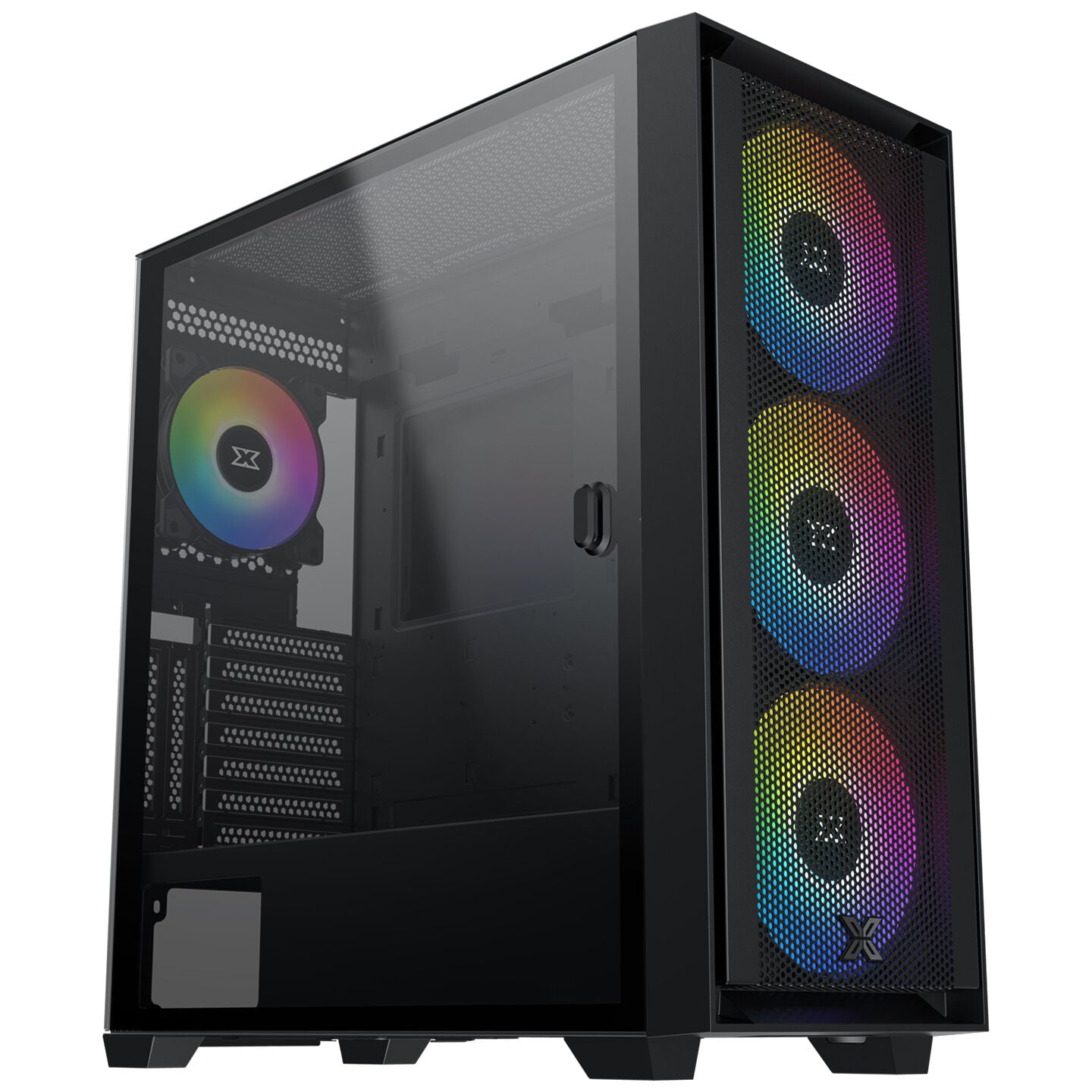 XİGMATEK EN40788 ANUBIS PRO 4FX MESH+TEMPERLİ CAM 3*14CM+1*12CM ARGB FAN+KUMANDA EATX BİG-T OYUNCU KASASI