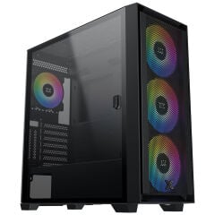 XİGMATEK EN40788 ANUBIS PRO 4FX MESH+TEMPERLİ CAM 3*14CM+1*12CM ARGB FAN+KUMANDA EATX BİG-T OYUNCU KASASI