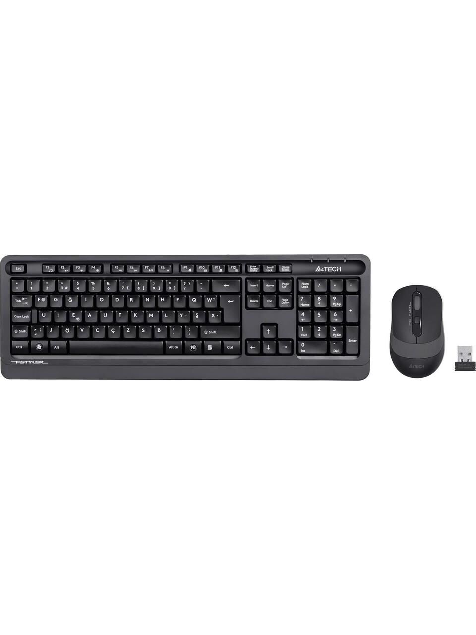A4 TECH FG1010 F KABLOSUZ MM KLAVYE MOUSE SET KLAVYE SET GRİ