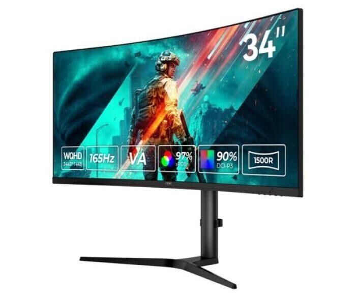 NPC 34'' MP3429-Y CURVED 165HZ MM MONİTÖR 1MS 3440X1440, 165HZ, 2XHDMI, 2XDP, HOPARLÖR, VESA