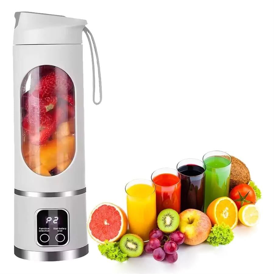 POWERMASTER SUNUP SN-25963 TAŞINABİLİR DİJİTAL EKRANLI BEYAZ MEYVE SIKACAĞI