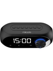 MİKADO MD-W7 1200MAH 5W SİYAH BLUETOOTH-AUX-DERECE-USB-FM DOUBLE ALARMLI SAAT SPEAKER SPEAKER