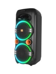 MİKADO MD-79KP 30W IŞIKLI SİYAH 1 UHF UV MİKROFONLU USB/BT/TF/TWS/AUX 2 MİK GİRİŞLİ TYPE-C ŞARJLI TOPLANTI-PARTİ HOPARLÖR