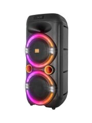 MİKADO MD-79KP 30W IŞIKLI SİYAH 1 UHF UV MİKROFONLU USB/BT/TF/TWS/AUX 2 MİK GİRİŞLİ TYPE-C ŞARJLI TOPLANTI-PARTİ HOPARLÖR