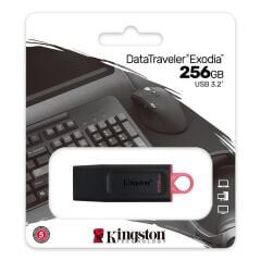 KİNGSTON DTX/256GB 256GB USB3.2 GEN 1 DATATRAVELER EXODİA (BLACK + PİNK)FLASH BELLEK