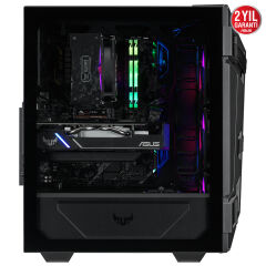 ASUS GT301 TUF GAMİNG TEMPERED GLASS RGB USB 3.1 ATX ADRESLENEBİLİR OYUNCU BİLGİSAYAR KASASI 90DC0040-B49000