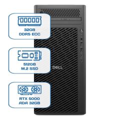 DELL PRO MAX TOWER T2 CORE ULTRA 9 285K 32GB ECC RAM 512GB M.2 SSD RTX 5000 ADA 32GB W11P WS