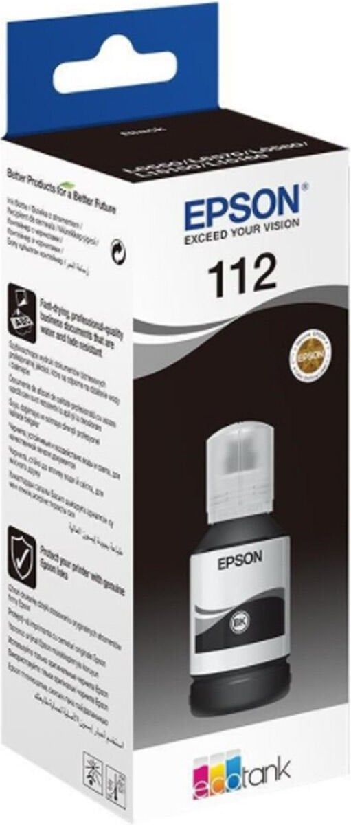 EPSON C13T06C14A 112 SİYAH MÜREKKEP KARTUŞ 7.500 SAYFA 127ML L15160 L15150