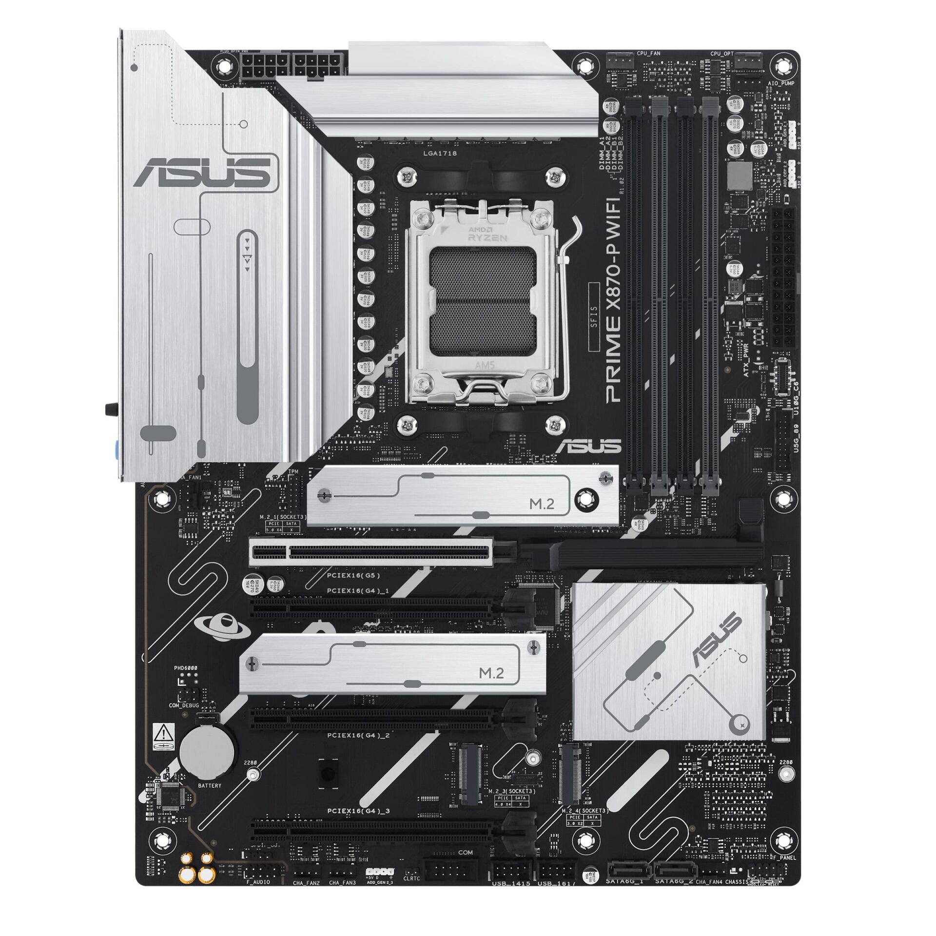 ASUS MB PRIME X870-P AMD X870 AM5 DDR5 8000 HDMI 2XUSB4 4X M2 USB3.2 AURA RGB 2.5GBİT LAN ATX ANAKART 90MB1IT0-M0EAY0