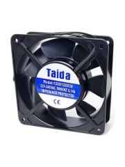 TAİDA FAN 120X38MM PLASTİK KANAT 220V AC KABLOLU KARE METAL KASA SOĞUTUCU FAN 120X120X38MM