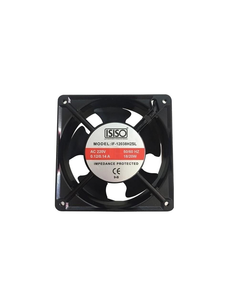 ISISO12X12 CM 220V AC KARE METAL KASA SOĞUTUCU FAN 120X120X38 MM