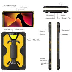 Ulefone Armor Pad 2 11'' 2K, 18600 mAh ,IP68/IP69K Android 13 NFC GPS 4G Endüstriyel Tablet