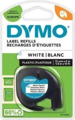 DYMO LETRATAG (12MM*4MT) BEYAZ (59422)  PLASTİK ŞERİT
