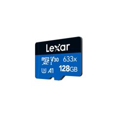 LEXAR 128GB LSDMI128BB633A 633X MICRO SDXC UHS-I WITH SD ADAPTER 100MB/S READ 45MB/S WRITE C10 A1 V30 U3 HAFIZA KARTI