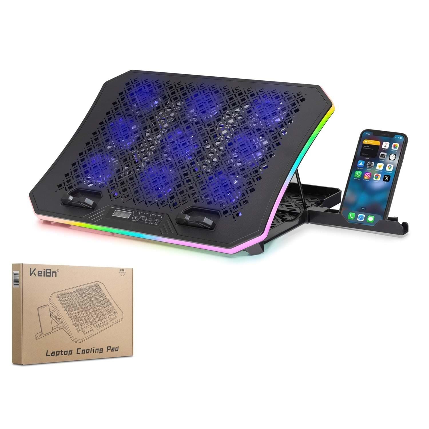 HADRON DCXA19 NOTEBOOK SOĞUTUCU 9*FAN+TELEFONSTANDI 14-18RGB