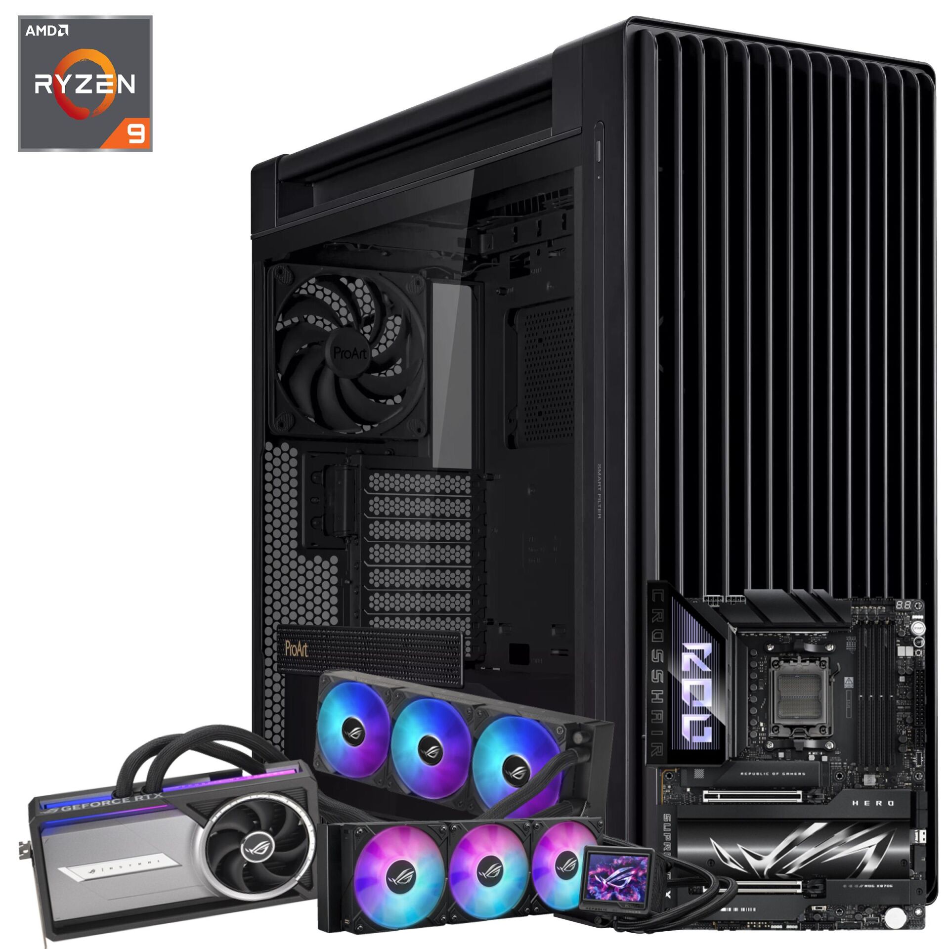 ProArt AMD RYZEN 9 9950X3D 192GB 1TB M.2 SSD 16TB HDD ROG ASTRAL LC RTX5090 OC 32GB