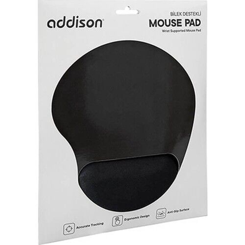 ADDISON BİLEKLİK DESTEKLİ SİYAH MOUSE PAD 300521