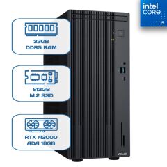 Asus ExpertCenter P500MV-C52108512B0D C5 210H 32 GB DDR5 512 GB M.2 SSD RTX A2000 ADA 16GB W11P Desktop